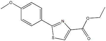 2-(4-METHOXYPHENYL)THIAZOLE-4-CARBOXYLIC ACID ETHYL ESTER, 95+% 구조식 이미지