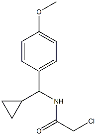 2-CHLORO-N-[CYCLOPROPYL(4-METHOXYPHENYL)METHYL]ACETAMIDE 구조식 이미지