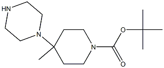 4-METHYL-4-PIPERAZIN-1-YL-PIPERIDINE-1-CARBOXYLIC ACID TERT-BUTYL ESTER, 95+% 구조식 이미지