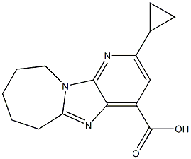 2-CYCLOPROPYL-7,8,9,10-TETRAHYDRO-6H-PYRIDO[3'',2'':4,5]IMIDAZO[1,2-A]AZEPINE-4-CARBOXYLIC ACID 구조식 이미지