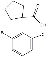 1-(2-CHLORO-6-FLUOROPHENYL)CYCLOPENTANECARBOXYLIC ACID 98% Structure