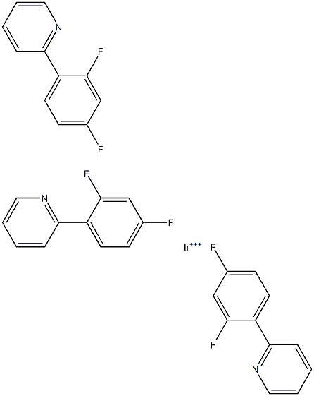 Tris(2-(2,4-difluorophenyl) pyridine)iridium (III) Structure