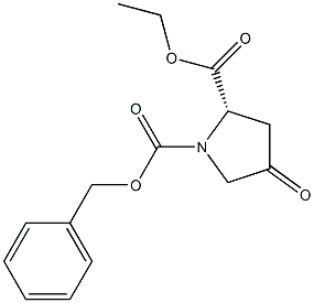 Ethyl (S)-1-Cbz-4-oxo-2-pyrrolidinecarboxylate 구조식 이미지