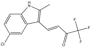 (E)-4-(5-CHLORO-2-METHYL-1H-INDOL-3-YL)-1,1,1-TRIFLUOROBUT-3-EN-2-ONE Structure