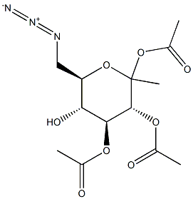 GLUCOPYRANOSIDE, METHYL 6-AZIDO-6-DEOXY-, TRIACETATE Structure