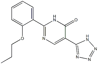 2-(2-n-Propoxyphenyl)-5-(5-1H-tetrazolyl)pyrimidin-4(3H)-one 구조식 이미지