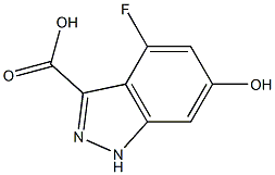 4-FLUORO-6-HYDROXYINDAZOLE-3-CARBOXYLIC ACID Structure