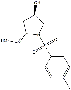 (2S,4R)-2-HYDROXYMETHYL-4-HYDROXY-1-TOSYLPYRROLIDINE 구조식 이미지