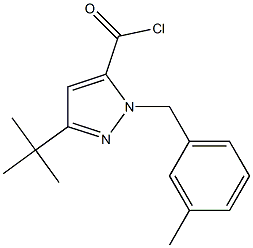 3-(TERT-BUTYL)-1-(3-METHYLBENZYL)PYRAZOLE-5-CARBONYL CHLORIDE 구조식 이미지