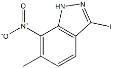 3-IODO-6-METHYL-7-NITRO (1H)INDAZOLE 구조식 이미지