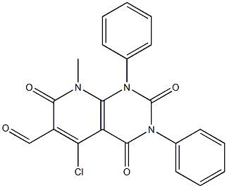 5-chloro-8-methyl-2,4,7-trioxo-1,3-diphenyl-1,2,3,4,7,8-hexahydropyrido[2,3-d]pyrimidine-6-carbaldehyde 구조식 이미지