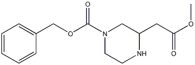 benzyl 3-(2-methoxy-2-oxoethyl)piperazine-1-carboxylate 구조식 이미지