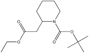 tert-butyl 2-(2-ethoxy-2-oxoethyl)piperidine-1-carboxylate 구조식 이미지