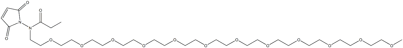Maleinimidyl-N-(2,5,8,11,14,17,20,23,26,29,32,35-dodecaoxaheptatriacontan-37-yl)propanamide 구조식 이미지