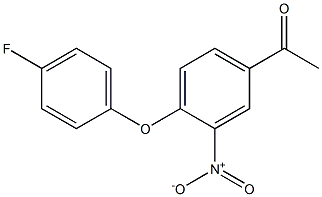 1-(4-(4-fluorophenoxy)-3-nitrophenyl)ethanone 구조식 이미지