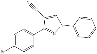 3-(4-bromophenyl)-1-phenyl-1H-pyrazole-4-carbonitrile 구조식 이미지