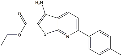 ethyl 3-amino-6-p-tolylthieno[2,3-b]pyridine-2-carboxylate 구조식 이미지