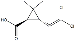 (1R-TRANS) 3-(2,2-DICHLOROETHENYL)-2,2-DIMETHYLCYCLO PROPANECARBOXLIC ACID 구조식 이미지