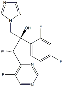 (2R,3S)-3-(5-FLUOROPYRIMIDINE-4-YL)-2-(2,4-DIFLUOROPHENYL)-1-(1H-1,2,4-TRIAZOLE-1-YL)BUTYL-2-ALCOHOL 구조식 이미지