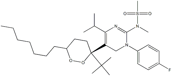 TERTIARY-BUTYL-(+)-[(4-FLUOROPHENYL)-6-ISOPROPYL-2-(N-METHYL,N-METHYLSULPHONYLAMINO) PYRIMIDINE -5-YL]-(3R,5S)-DIOXANE-(E)-6-HEPTANE 구조식 이미지