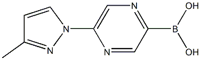 5-(3-METHYL-1H-PYRAZOL-1-YL)PYRAZINE-2-BORONIC ACID 구조식 이미지