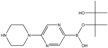 5-(PIPERAZIN-1-YL)PYRAZINE-2-BORONIC ACID PINACOL ESTER 구조식 이미지