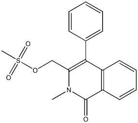 (2-METHYL-1-OXO-4-PHENYL-1,2-DIHYDROISOQUINOLIN-3-YL)METHYL METHANESULFONATE Structure