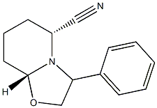 (5R,8AR)-3-PHENYLHEXAHYDRO-5H-[1,3]OXAZOLO[3,2-A]PYRIDINE-5-CARBONITRILE Structure