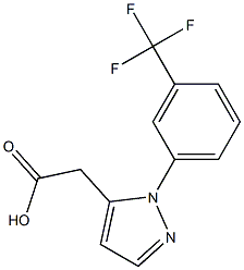 {1-[3-(TRIFLUOROMETHYL)PHENYL]-1H-PYRAZOL-5-YL}ACETIC ACID Structure