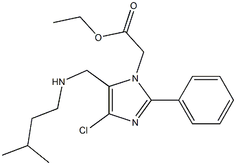 {4-CHLORO-5-[(3-METHYL-BUTYLAMINO)-METHYL]-2-PHENYL-IMIDAZOL-1-YL}-ACETIC ACID ETHYL ESTER Structure