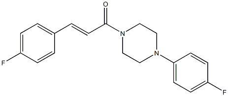 1-(4-FLUOROPHENYL)-4-[(2E)-3-(4-FLUOROPHENYL)PROP-2-ENOYL]PIPERAZINE Structure