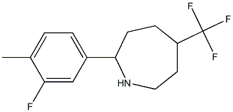 2-(3-FLUORO-4-METHYLPHENYL)-5-(TRIFLUOROMETHYL)AZEPANE 구조식 이미지