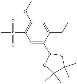 2-[2-ETHYL-4-METHOXY-5-(METHYLSULFONYL)PHENYL]-4,4,5,5-TETRAMETHYL-1,3,2-DIOXABOROLANE 구조식 이미지