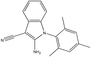 2-AMINO-1-MESITYL-1H-INDOLE-3-CARBONITRILE Structure