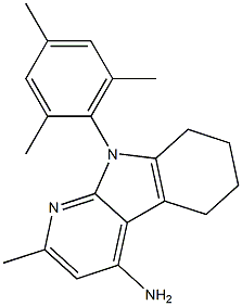 2-METHYL-9-(2,4,6-TRIMETHYL-PHENYL)-6,7,8,9-TETRAHYDRO-5H-PYRIDO[2,3-B]INDOL-4-YLAMINE Structure