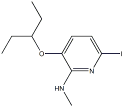 3-(1-ETHYLPROPOXY)-6-IODO-N-METHYLPYRIDIN-2-AMINE Structure