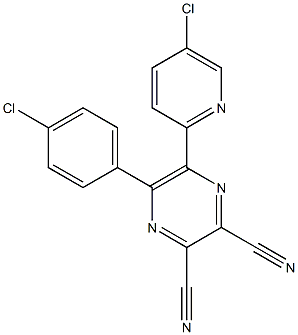 5-(4-CHLOROPHENYL)-6-(5-CHLOROPYRIDIN-2-YL)PYRAZINE-2,3-DICARBONITRILE 구조식 이미지
