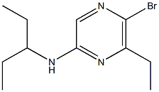 5-BROMO-6-ETHYL-N-(1-ETHYLPROPYL)PYRAZIN-2-AMINE Structure