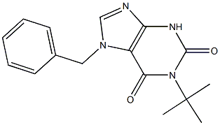 7-BENZYL-1-TERT-BUTYL-3,7-DIHYDRO-1H-PURINE-2,6-DIONE 구조식 이미지