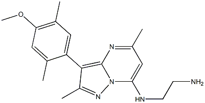 N-[3-(4-METHOXY-2,5-DIMETHYLPHENYL)-2,5-DIMETHYLPYRAZOLO[1,5-A]PYRIMIDIN-7-YL]ETHANE-1,2-DIAMINE Structure