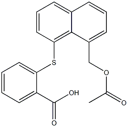 2-({8-[(acetyloxy)methyl]-1-naphthyl}thio)benzoic acid 구조식 이미지