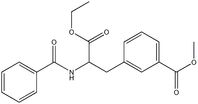 methyl 3-[2-(benzoylamino)-3-ethoxy-3-oxopropyl]benzoate 구조식 이미지