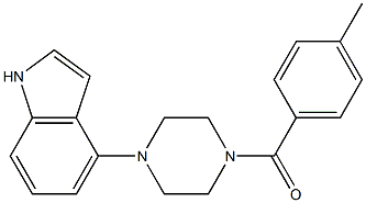 [4-(1H-indol-4-yl)piperazino](4-methylphenyl)methanone 구조식 이미지