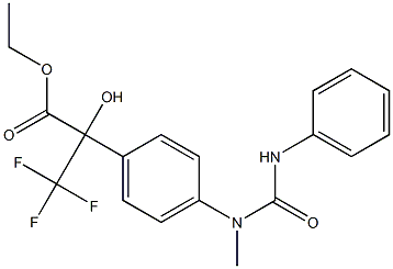 ethyl 2-{4-[(anilinocarbonyl)(methyl)amino]phenyl}-3,3,3-trifluoro-2-hydroxypropanoate Structure