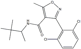 N4-(1,2,2-trimethylpropyl)-3-(2,6-dichlorophenyl)-5-methylisoxazole-4-carboxamide Structure