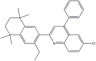 6-chloro-2-(3-ethyl-5,5,8,8-tetramethyl-5,6,7,8-tetrahydronaphthalen-2-yl)-4-phenylquinoline Structure