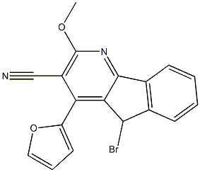 5-bromo-4-(2-furyl)-2-methoxy-5H-indeno[1,2-b]pyridine-3-carbonitrile 구조식 이미지