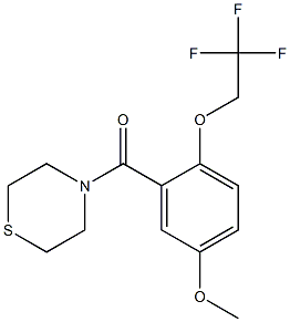 [5-methoxy-2-(2,2,2-trifluoroethoxy)phenyl](1,4-thiazinan-4-yl)methanone 구조식 이미지