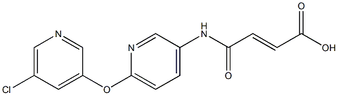4-({6-[(5-chloro-3-pyridyl)oxy]-3-pyridyl}amino)-4-oxobut-2-enoic acid Structure