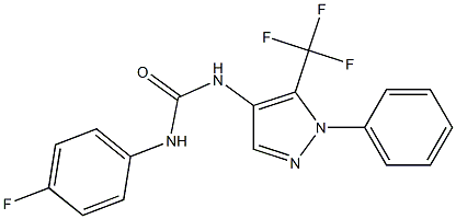 N-(4-fluorophenyl)-N'-[1-phenyl-5-(trifluoromethyl)-1H-pyrazol-4-yl]urea 구조식 이미지